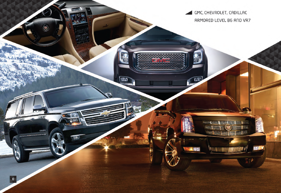GMC, CHEVROLET, CADILLAC ARMORED LEVEL B6 AND VR7
